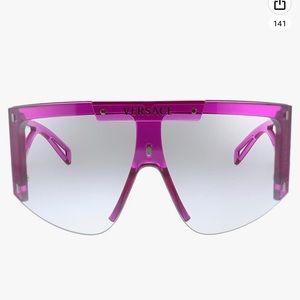 Pink Versace shield sunglasses
